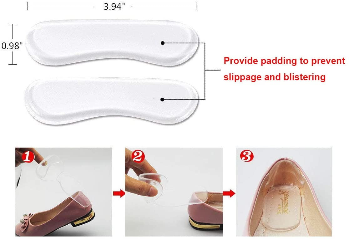 2 Pairs Heel Grips Cushion Inserts for Women Shoes, Heel Pads for Shoes Too  Big, Shoe Pads Liners Mix Comfortable for Women Loose Shoes - Walmart.com